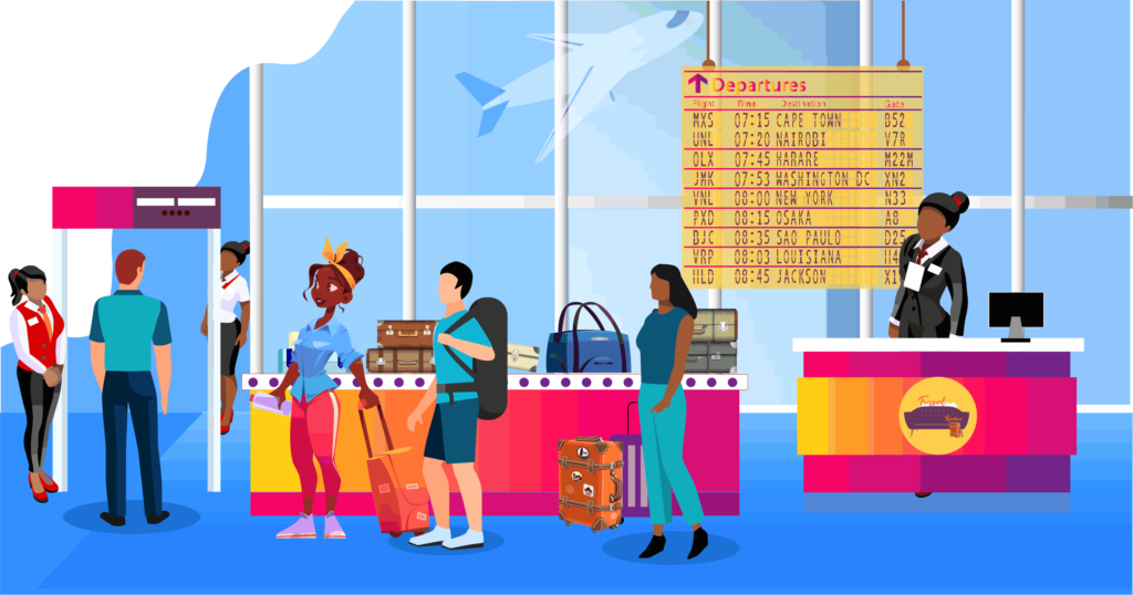 traveling for the first time from the couch to out of the country
